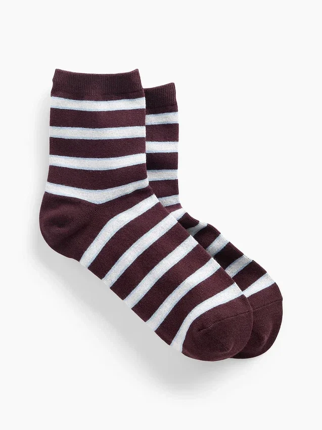 Gestreifte Half-Crew-Socken