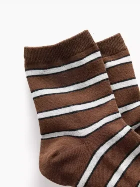 Gestreifte Half-Crew-Socken