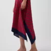 Gestreiftes Midi-Kleid im Taschentuch-Stil