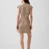 Gestreiftes Popeline-Minishirtkleid mit tailliertem Schnitt