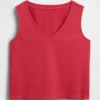 Gestricktes, kurzes Tanktop