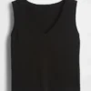Gestricktes, kurzes Tanktop