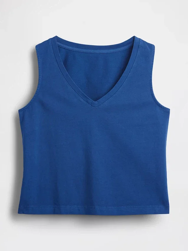 Gestricktes, kurzes Tanktop