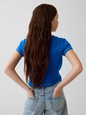 „Get Blue“ Kinder-T-Shirt mit Aufdruck