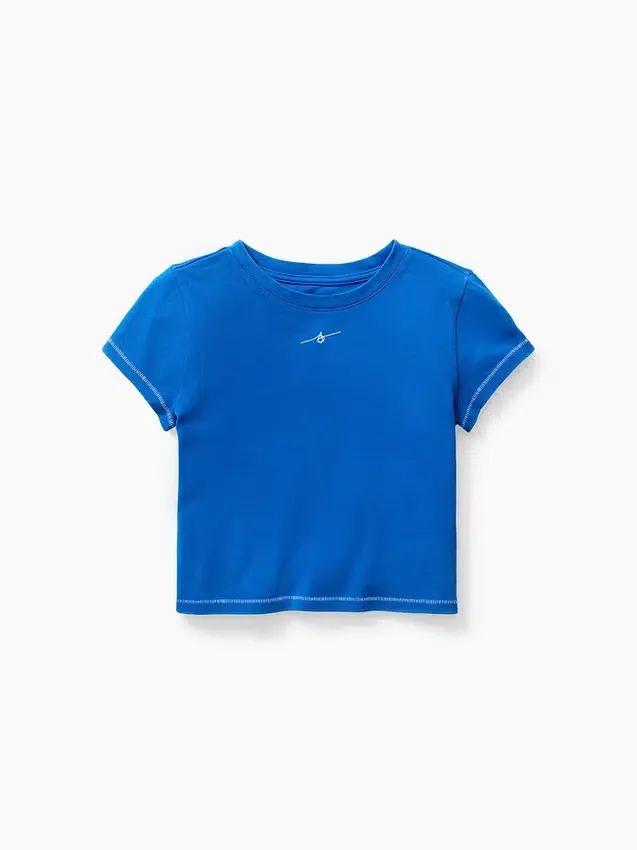 „Get Blue“ Kinder-T-Shirt mit Aufdruck