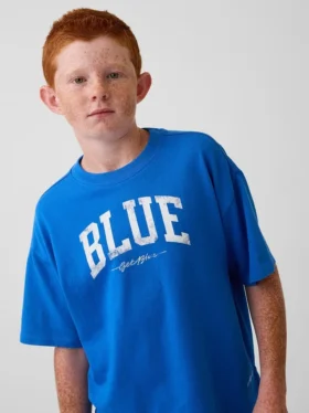 Get Blue Kinder-T-Shirt mit Logo in lockerer Passform