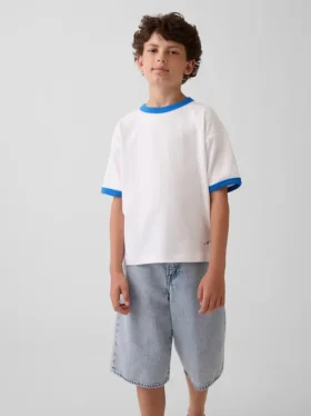 Get Blue Kinder-T-Shirt mit Logo in lockerer Passform
