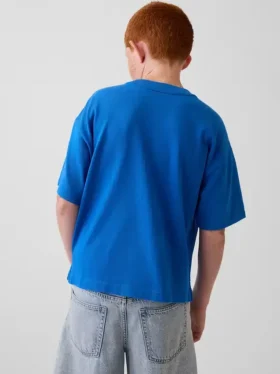 Get Blue Kinder-T-Shirt mit Logo in lockerer Passform
