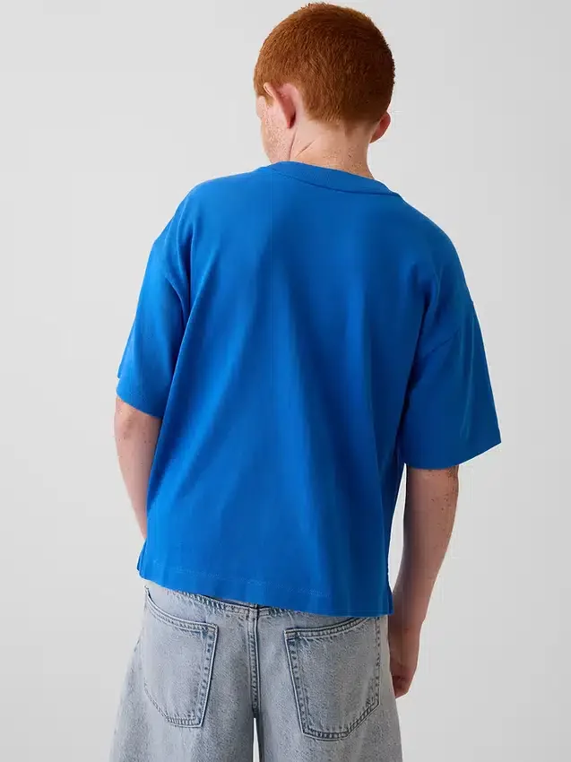 Get Blue Kinder-T-Shirt mit Logo in lockerer Passform