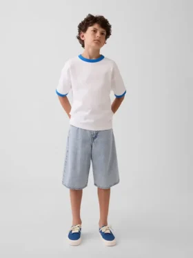Get Blue Kinder-T-Shirt mit Logo in lockerer Passform