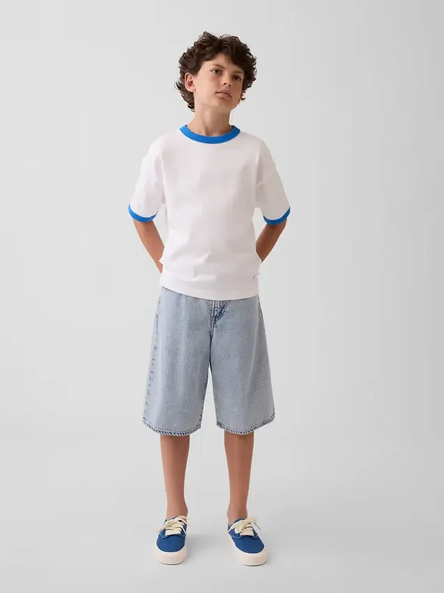 Get Blue Kinder-T-Shirt mit Logo in lockerer Passform