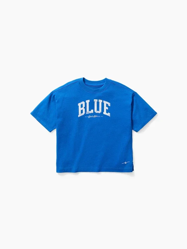 Get Blue Kinder-T-Shirt mit Logo in lockerer Passform