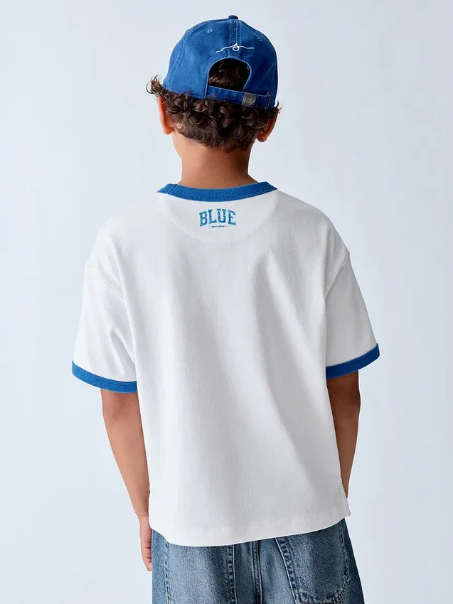 Get Blue Kinder-T-Shirt mit Logo in lockerer Passform