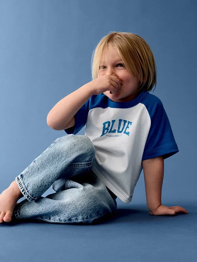 Get Blue Raglan-T-Shirt für Baby & Kleinkind