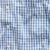 Gingham-Denim-Hemd mit geradem Saum in lockerer Passform