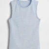 Gingham-Pointelle-Tanktop
