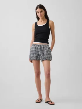 Gingham-Shorts im Bubble-Stil