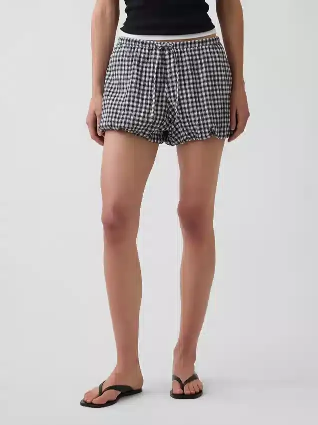 Gingham-Shorts im Bubble-Stil