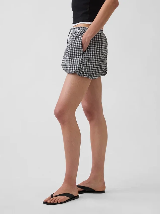 Gingham-Shorts im Bubble-Stil