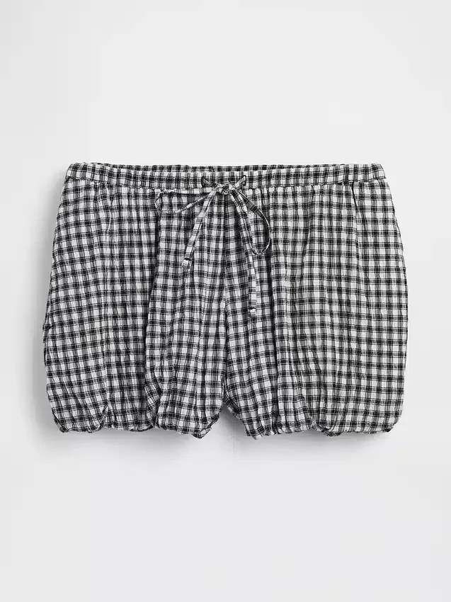 Gingham-Shorts im Bubble-Stil