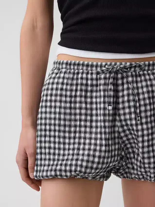 Gingham-Shorts im Bubble-Stil