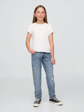 Girlfriend-Jeans für Kinder mit mittlerer Leibhöhe