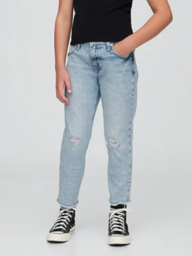 Girlfriend-Jeans für Kinder mit mittlerer Leibhöhe