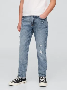 Girlfriend-Jeans für Kinder mit mittlerer Leibhöhe