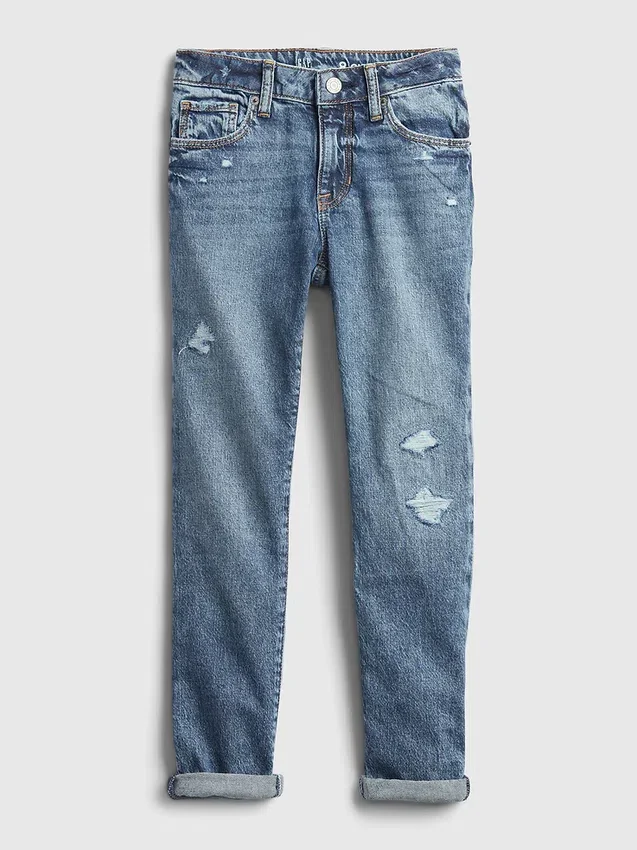 Girlfriend-Jeans für Kinder mit mittlerer Leibhöhe