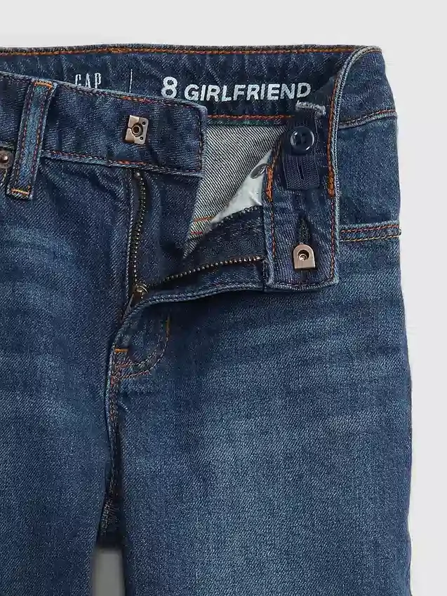 Girlfriend-Jeans für Kinder mit mittlerer Leibhöhe