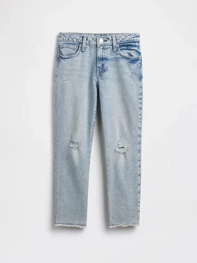 Girlfriend-Jeans für Kinder mit mittlerer Leibhöhe