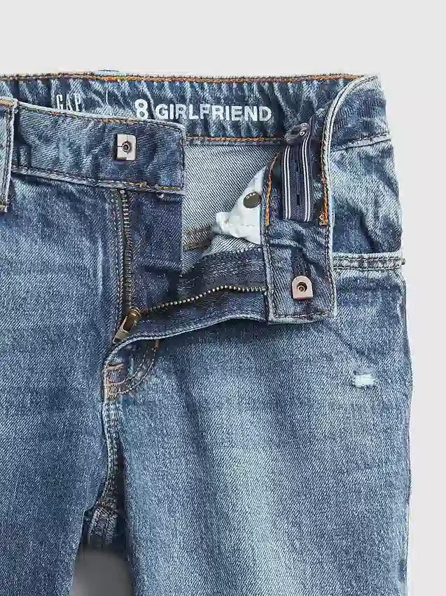 Girlfriend-Jeans für Kinder mit mittlerer Leibhöhe