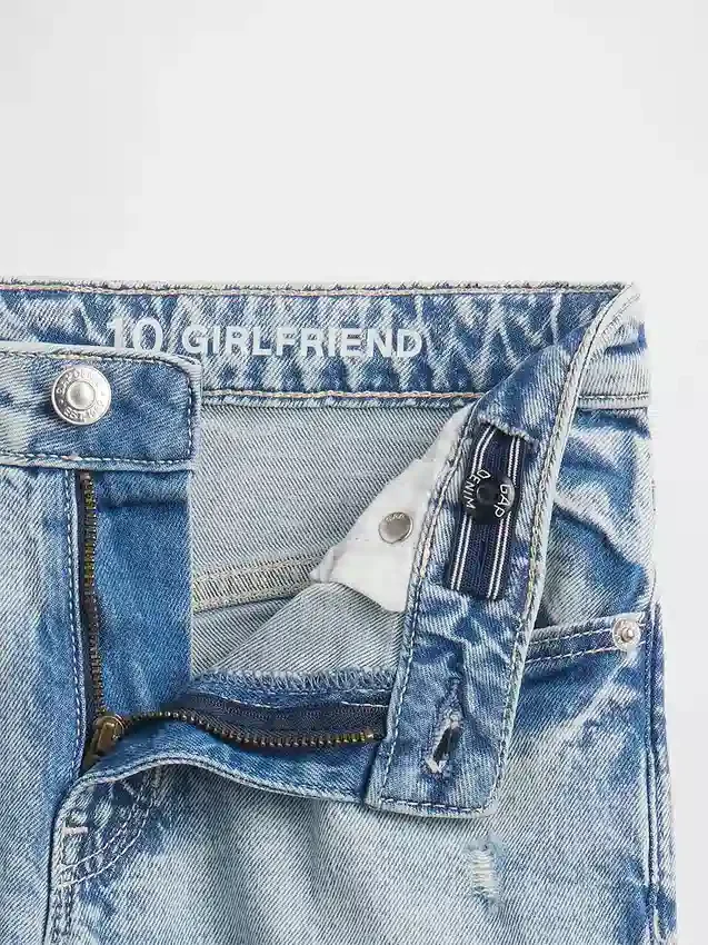 Girlfriend-Jeans für Kinder mit mittlerer Leibhöhe