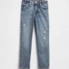 Girlfriend-Jeans für Kinder mit mittlerer Leibhöhe