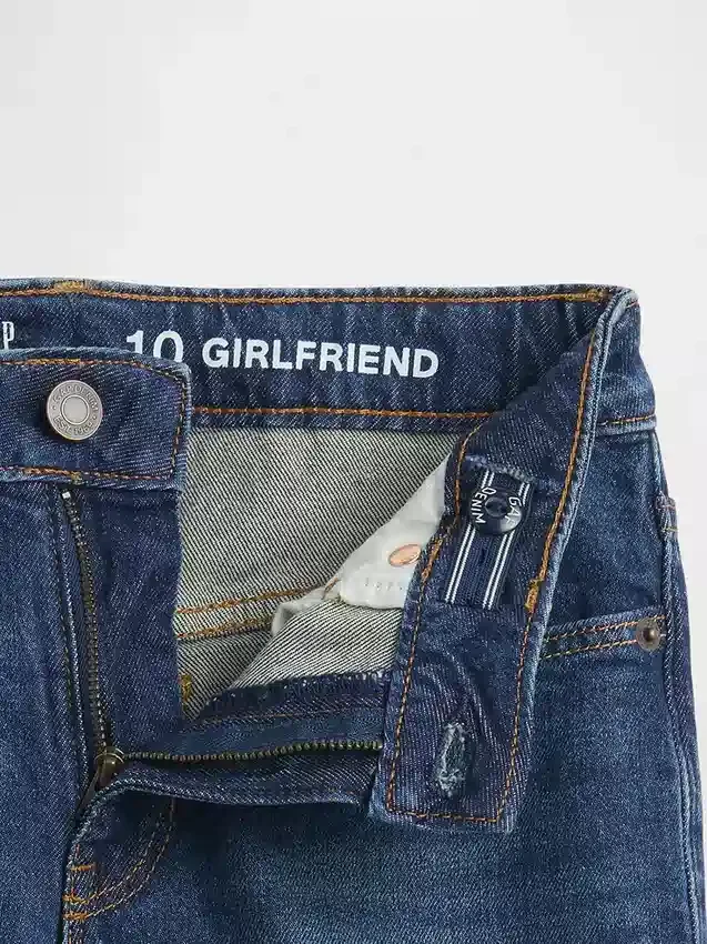 Girlfriend-Jeans für Kinder mit mittlerer Leibhöhe