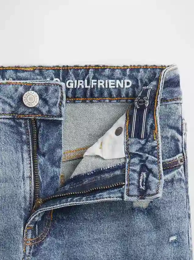 Girlfriend-Jeans für Kinder mit mittlerer Leibhöhe