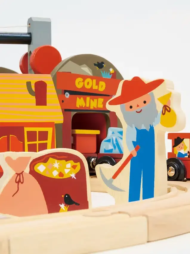 Goldminen-Eisenbahnset
