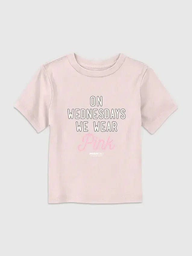 Grafik-T-Shirt „Mean Girls“ für Kleinkinder – „Mittwochs tragen wir Pink“