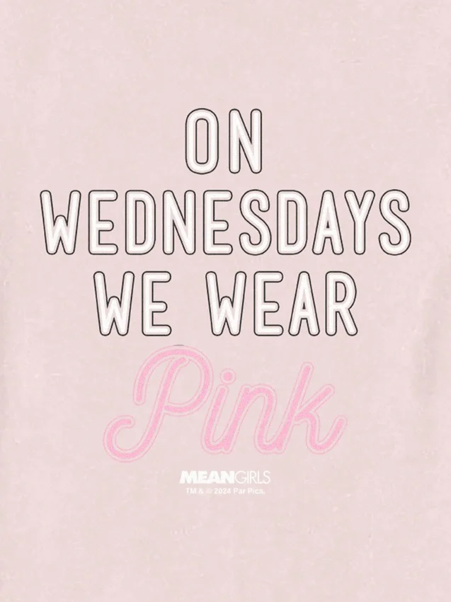 Grafik-T-Shirt „Mean Girls“ für Kleinkinder – „Mittwochs tragen wir Pink“