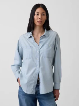 Großes Denim-Hemd