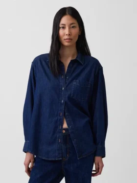 Großes Denim-Hemd