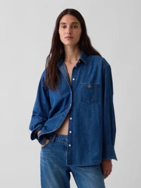 Großes Denim-Hemd