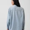 Großes Denim-Hemd
