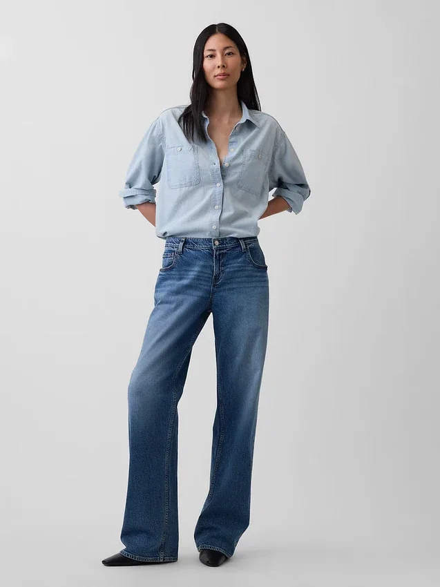 Großes Denim-Hemd