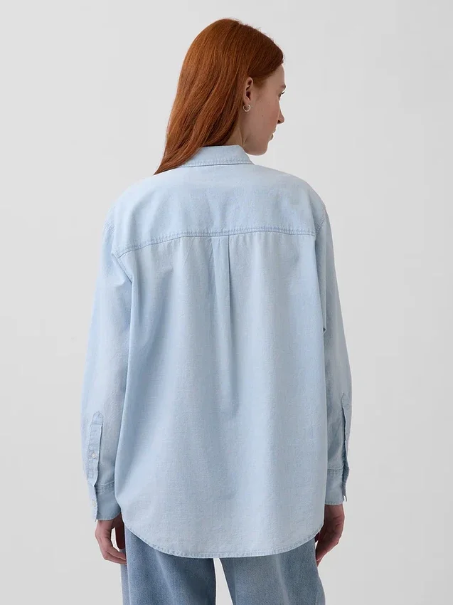 Großes Denim-Hemd