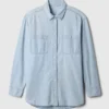 Großes Denim-Hemd