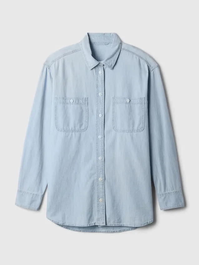 Großes Denim-Hemd
