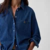 Großes Denim-Hemd