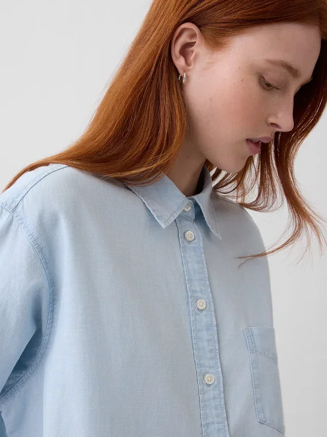 Großes Denim-Hemd