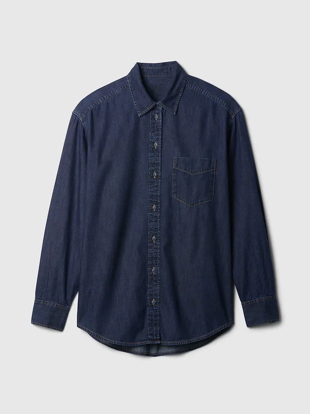 Großes Denim-Hemd